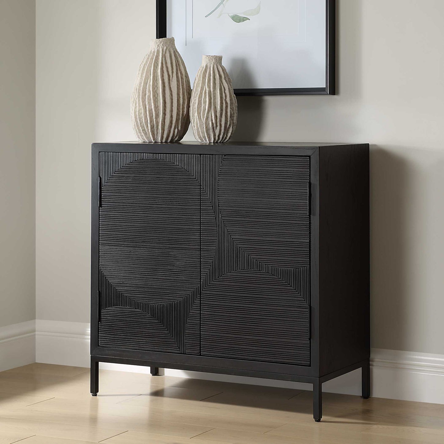 Beswick Black 2 Door Cabinet