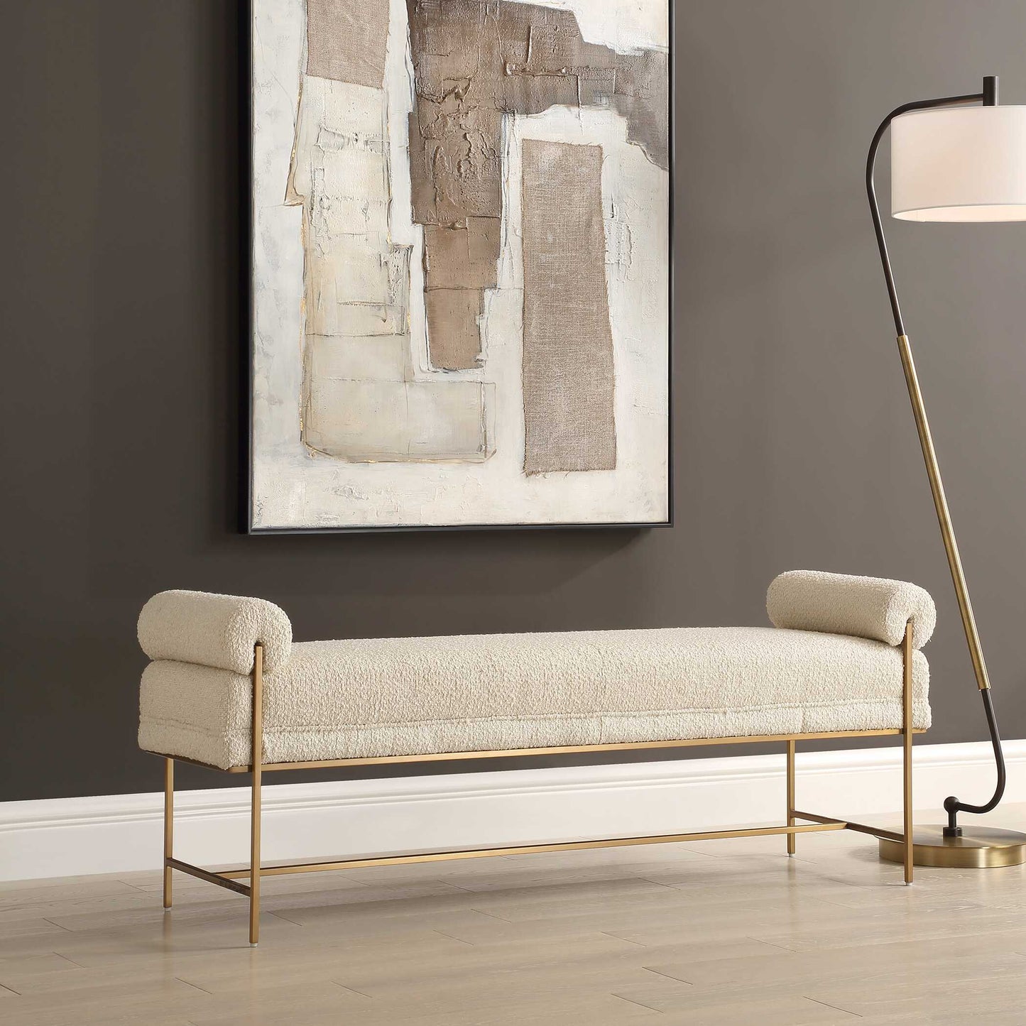 Bolster Pearl White Bench