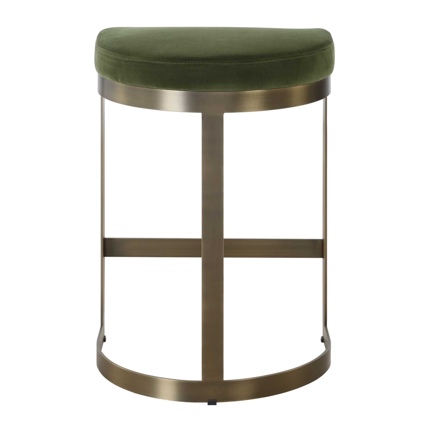 Ivanna Brass Moss Counter Stool