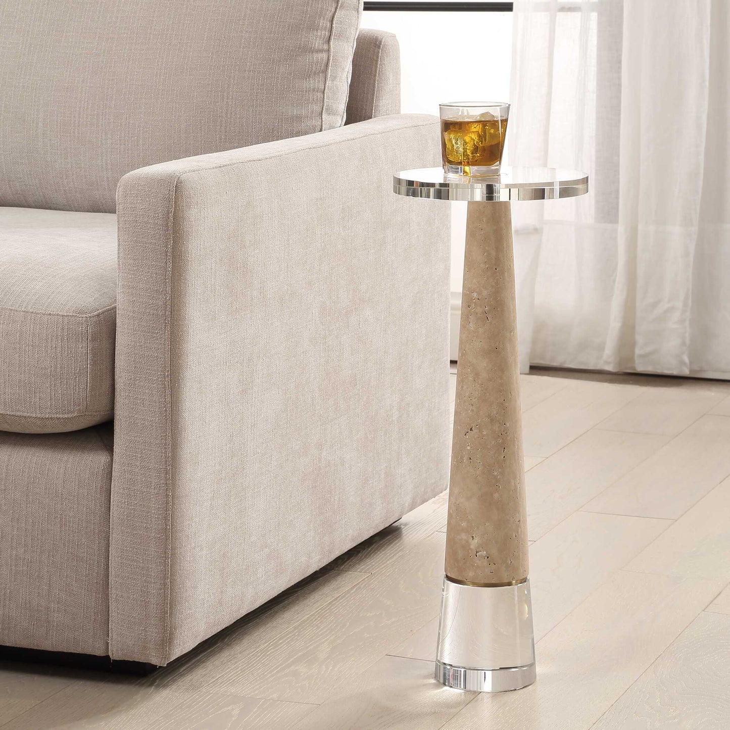 Niari Travertine Drink Table