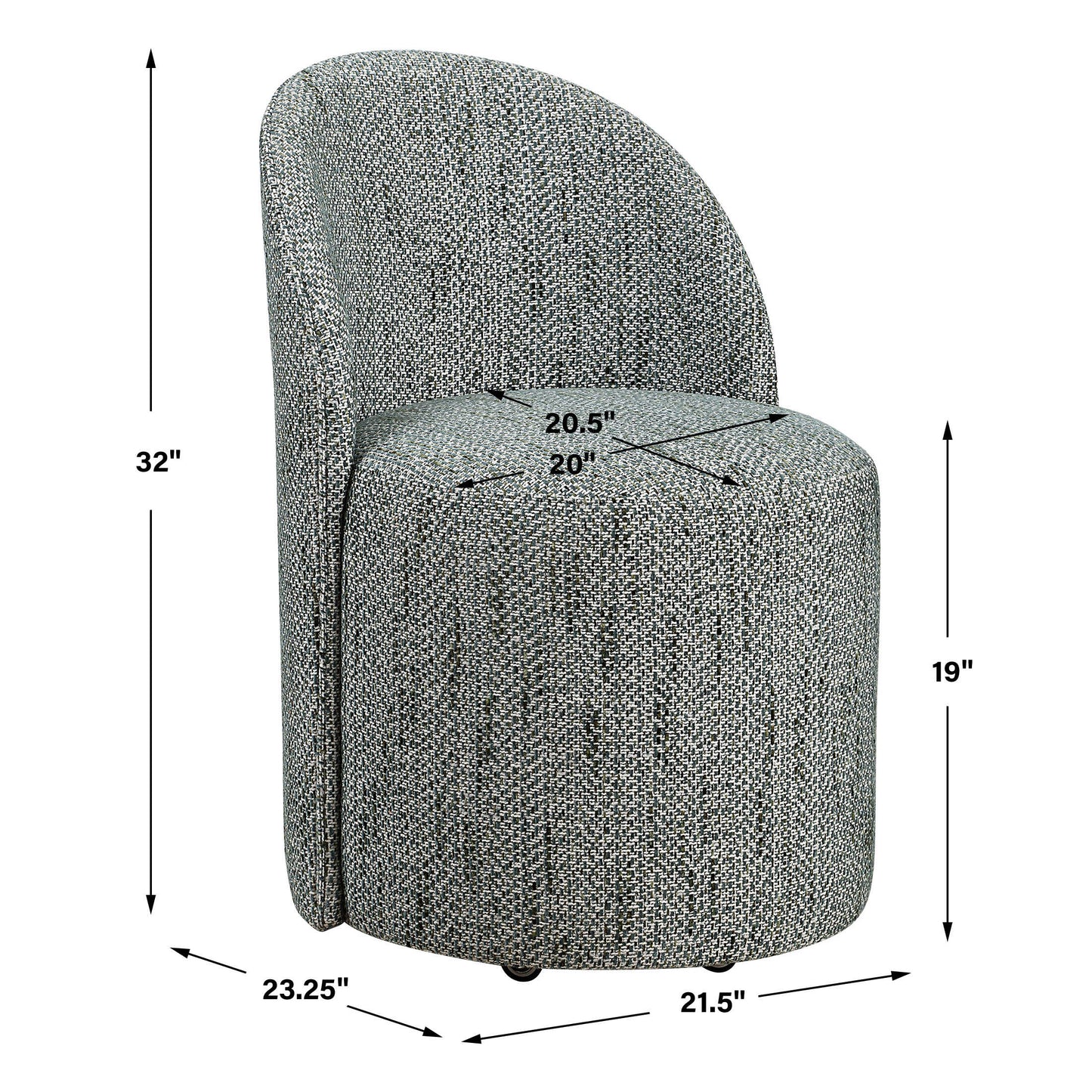 Roll With It Teal Dining Chair