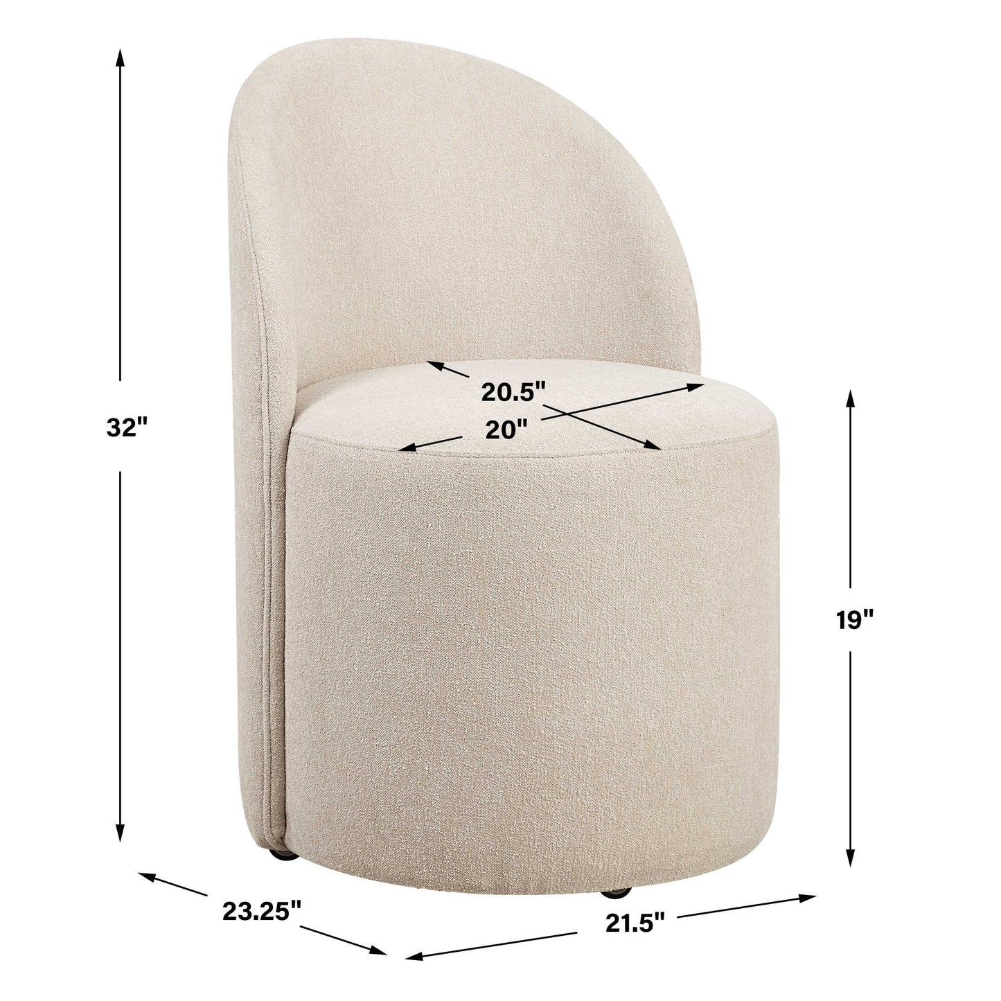 Roll With It Sand Dining Chair