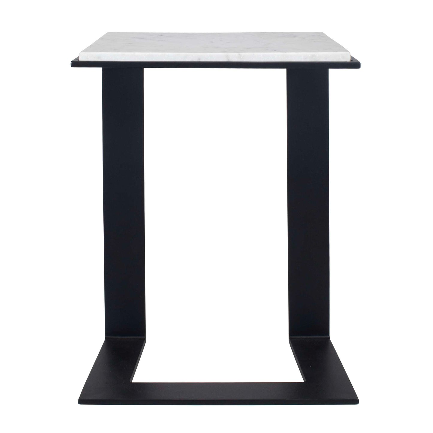 Kenora White Marble Accent Table