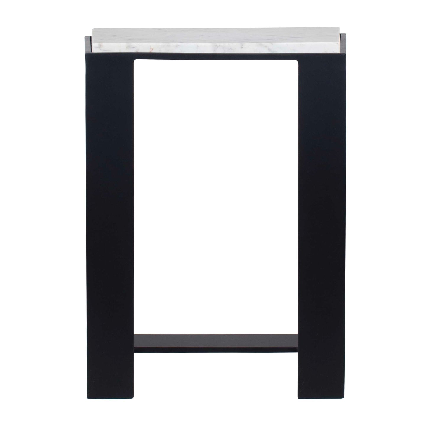 Kenora White Marble Accent Table