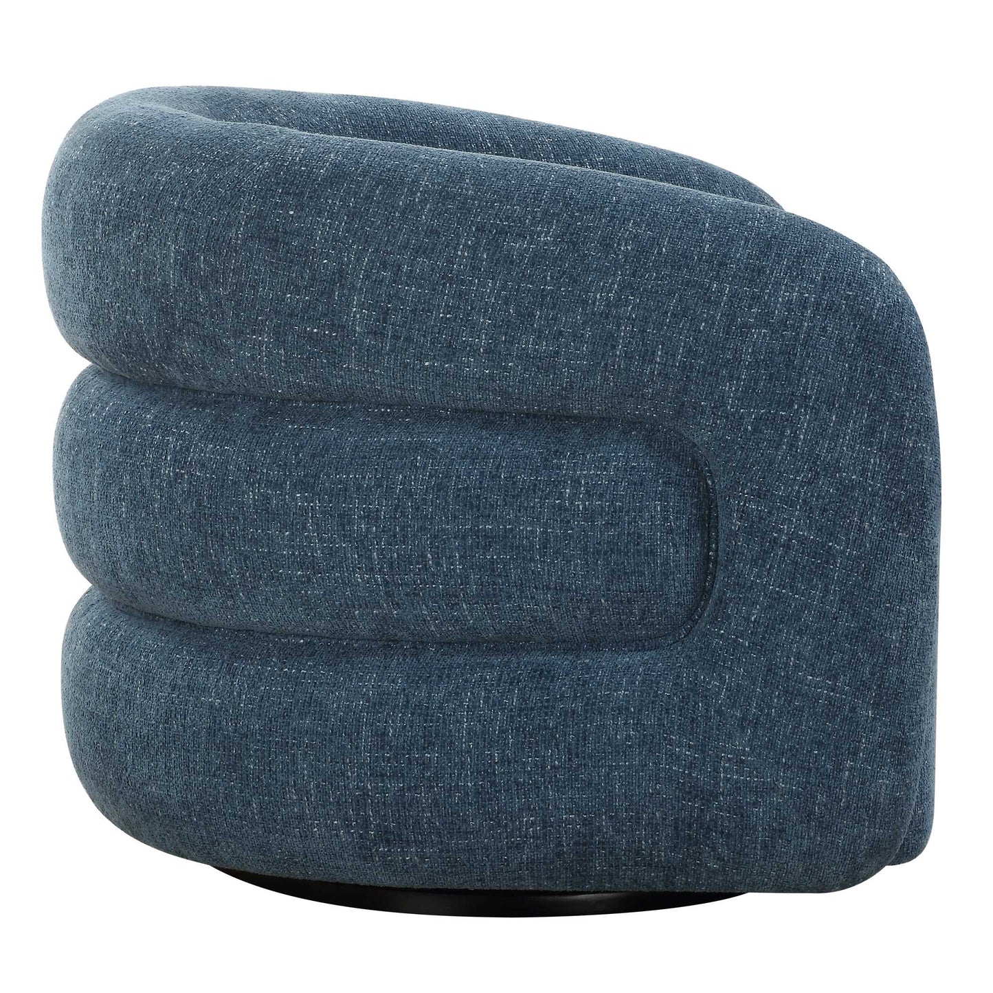 Junie Blue Swivel Barrel Chair