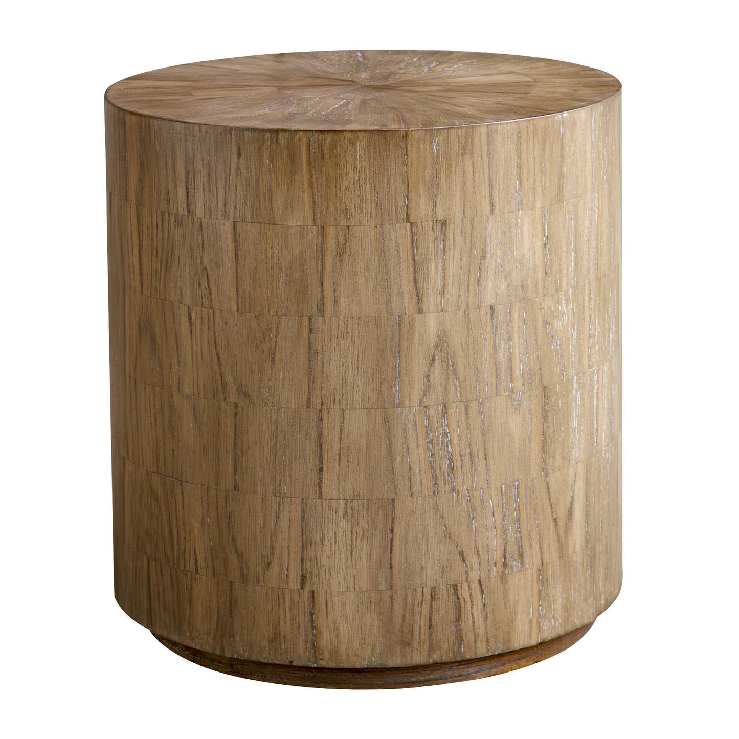 Nevis Wood Cylinder Side Table