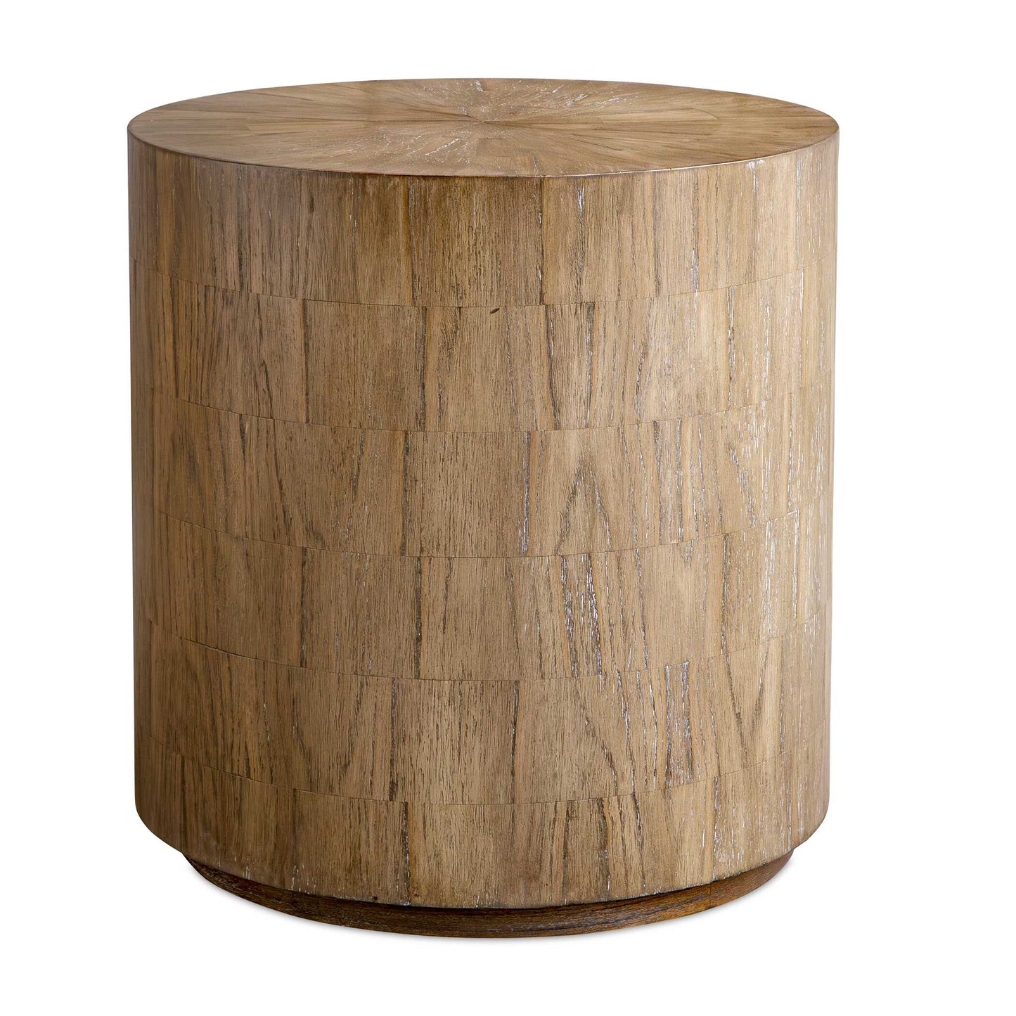 Nevis Wood Cylinder Side Table