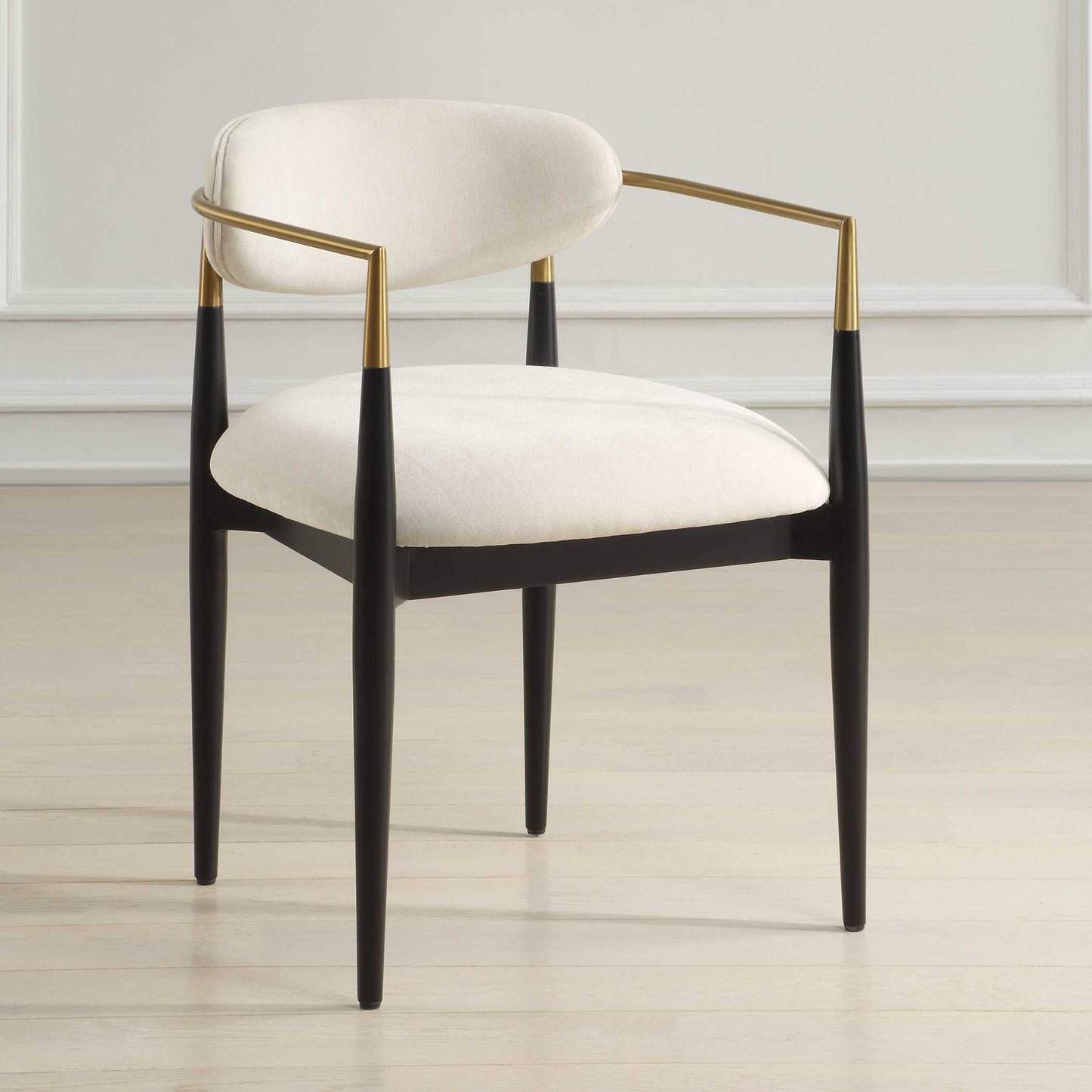 Moxie White Dining Arm Chair