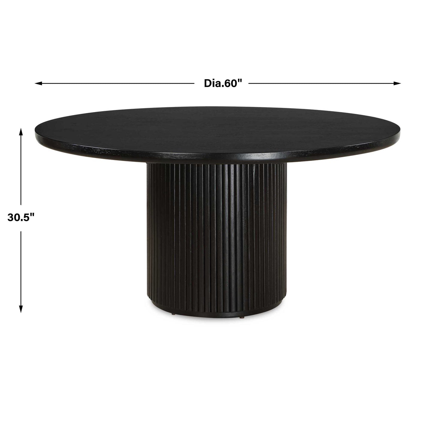 Hersch Round Black Dining Table