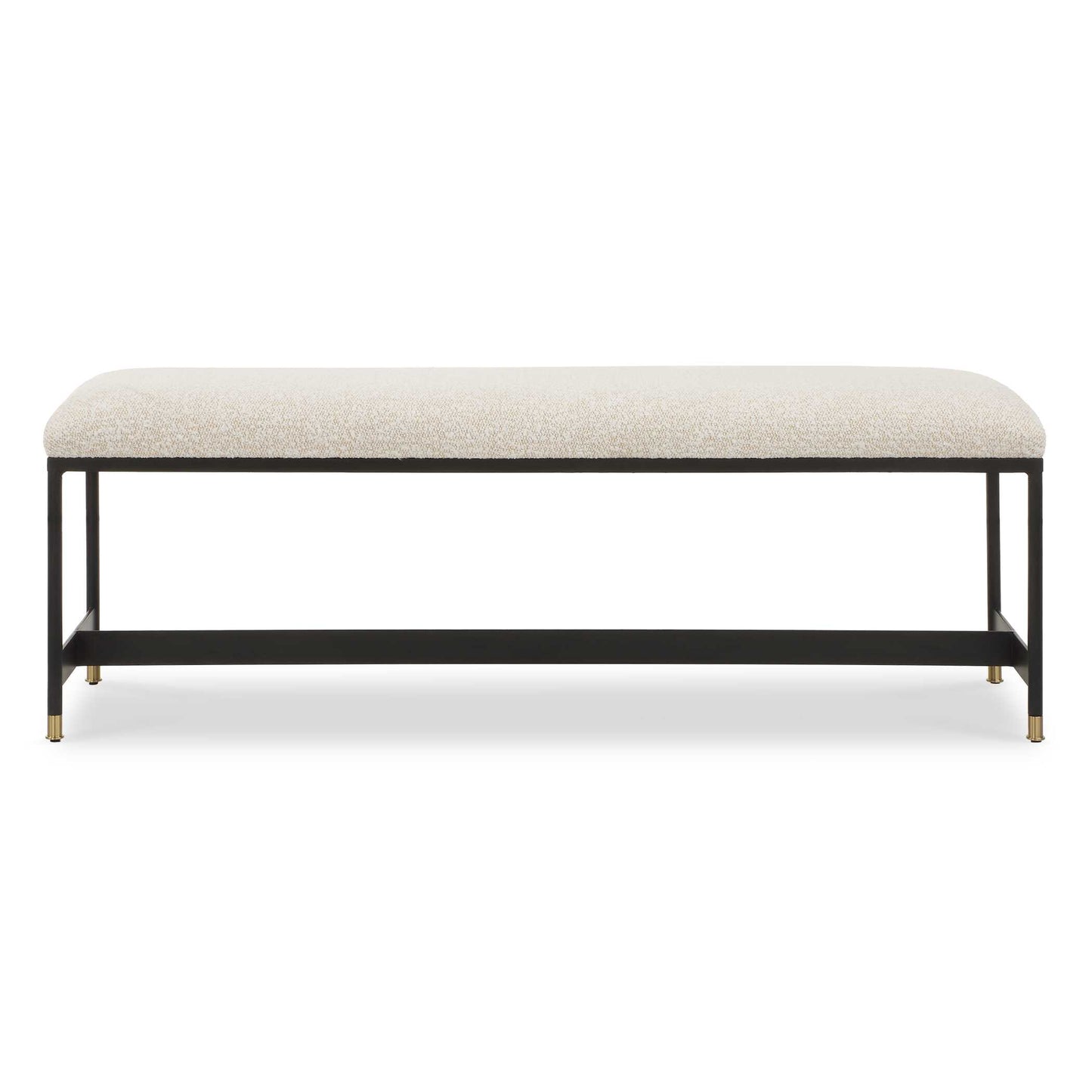 Halston Upholstered White Bench