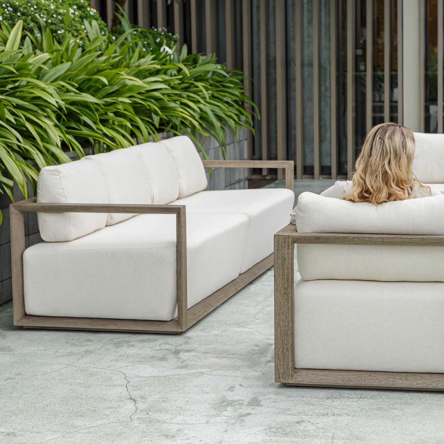 Remsen Outdoor Gray Sofa