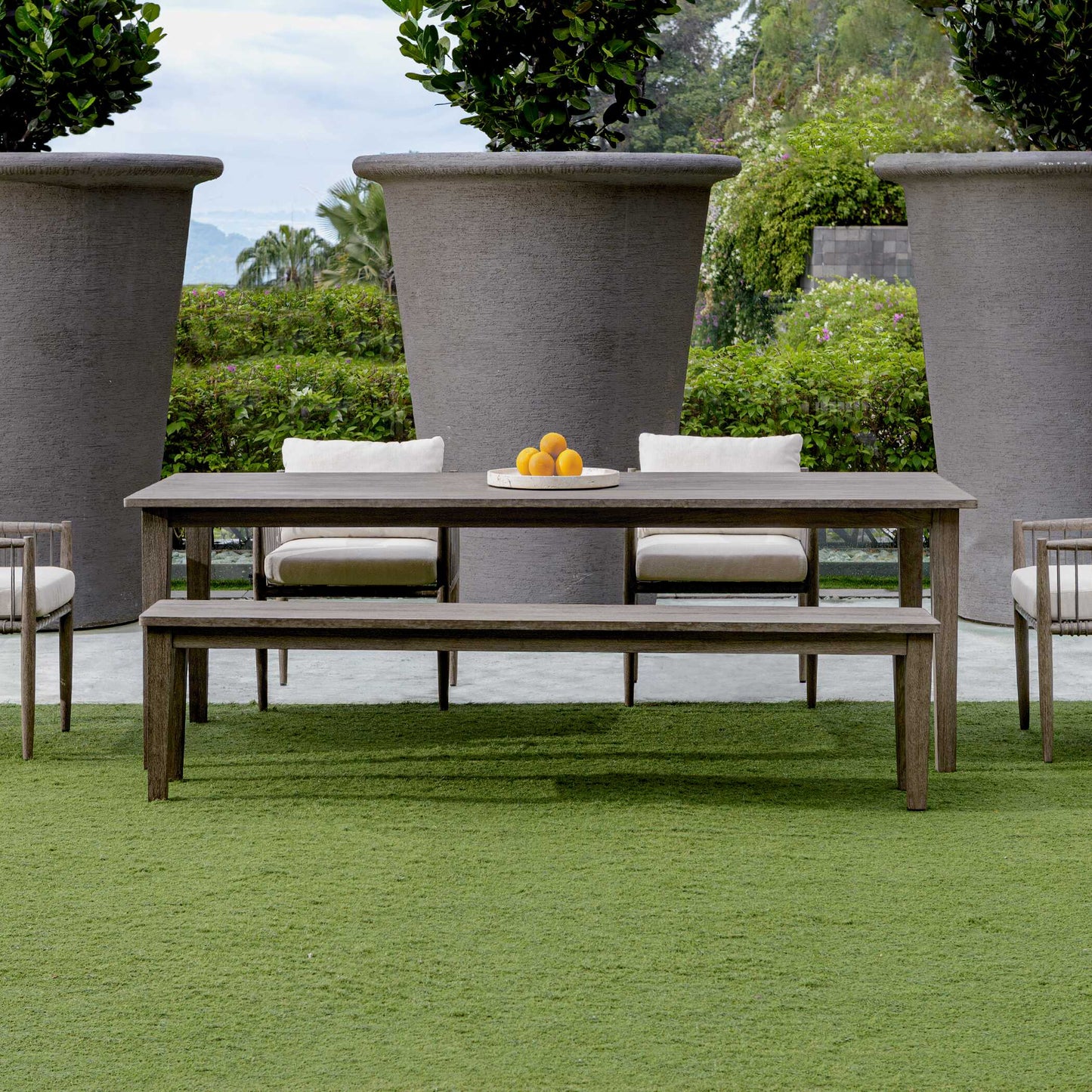 Forsyth Dark Gray Outdoor Bench