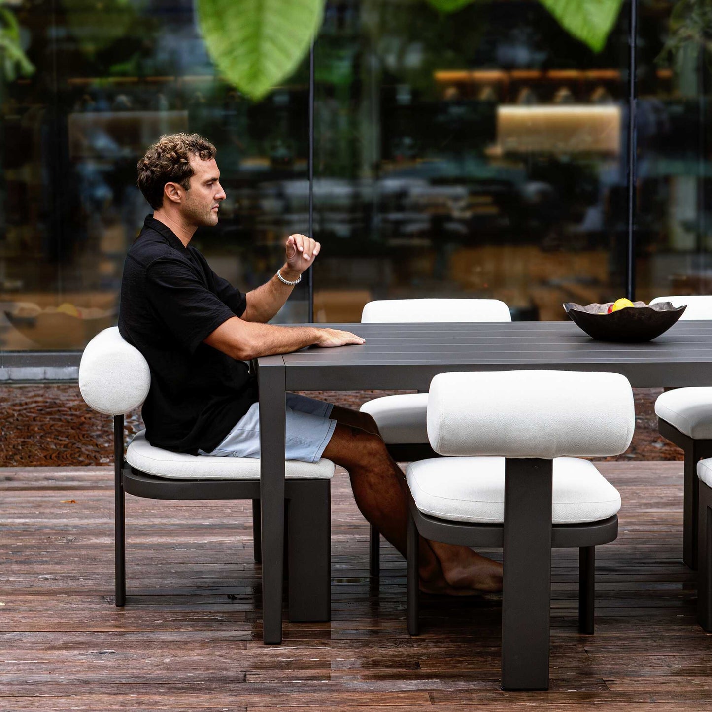 Polanco Outdoor Aluminum Dining Table