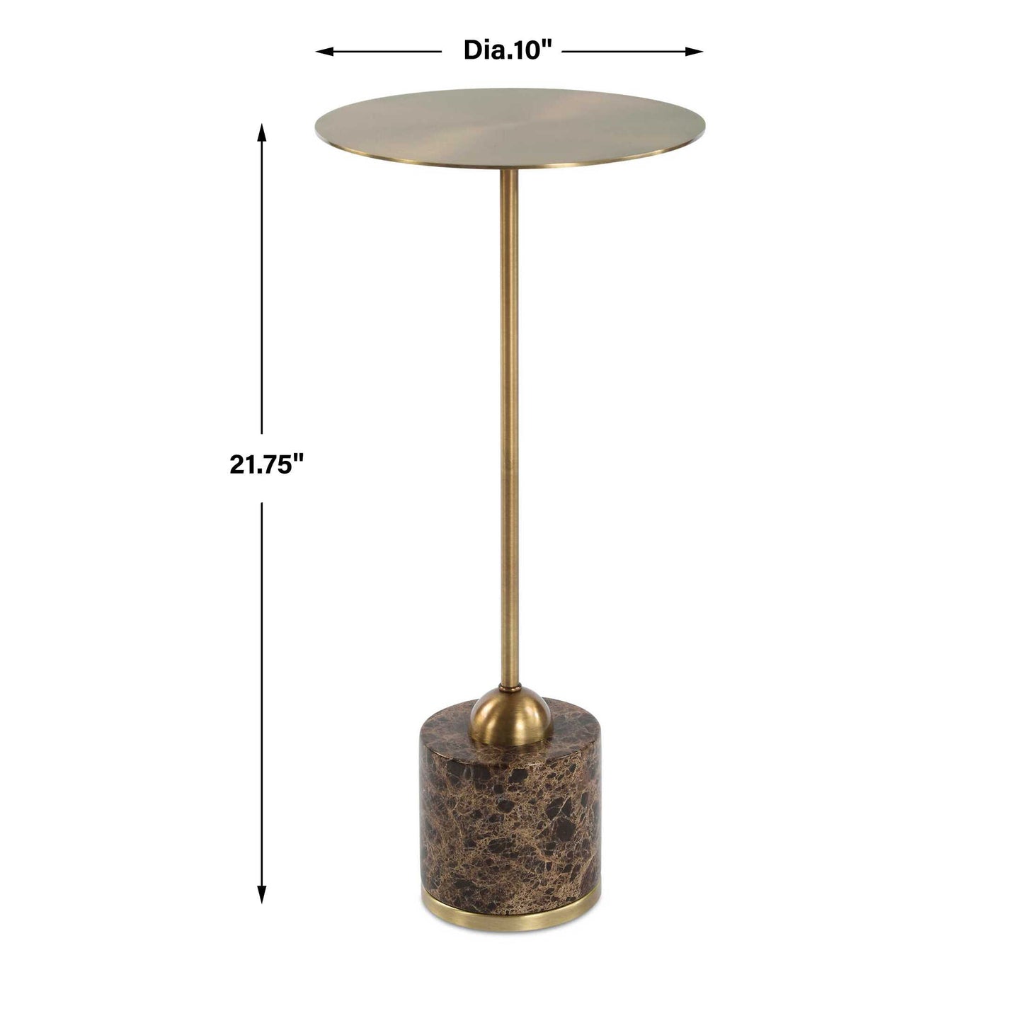 Verlin Brass Drink Table