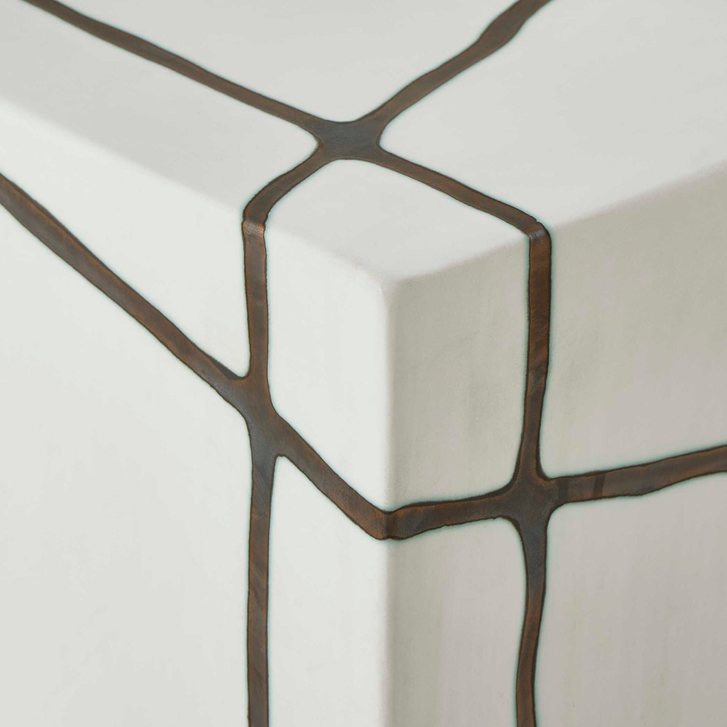 Rocklyn White Cube Garden Stool