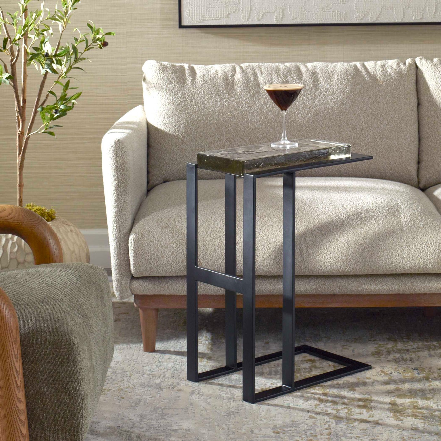 Soma Black Accent Table