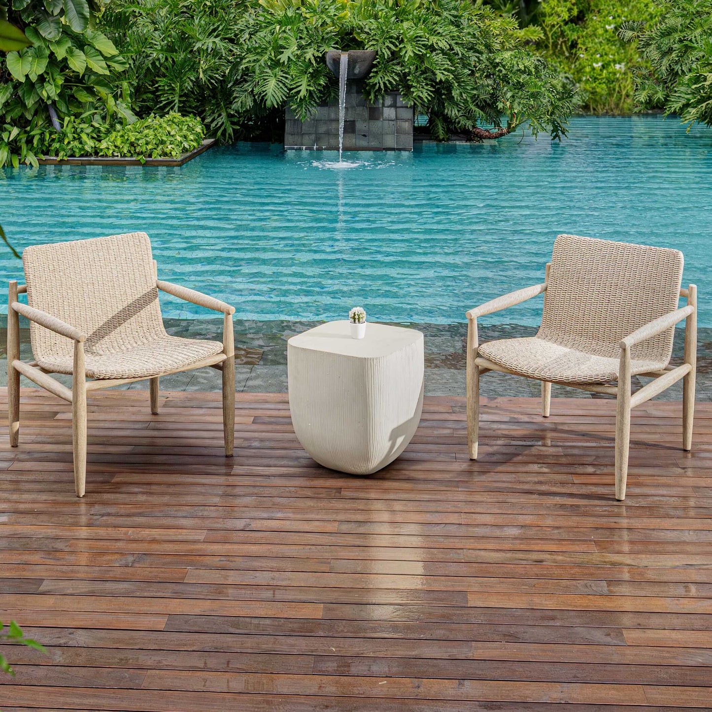Alma Concrete Outdoor Side Table