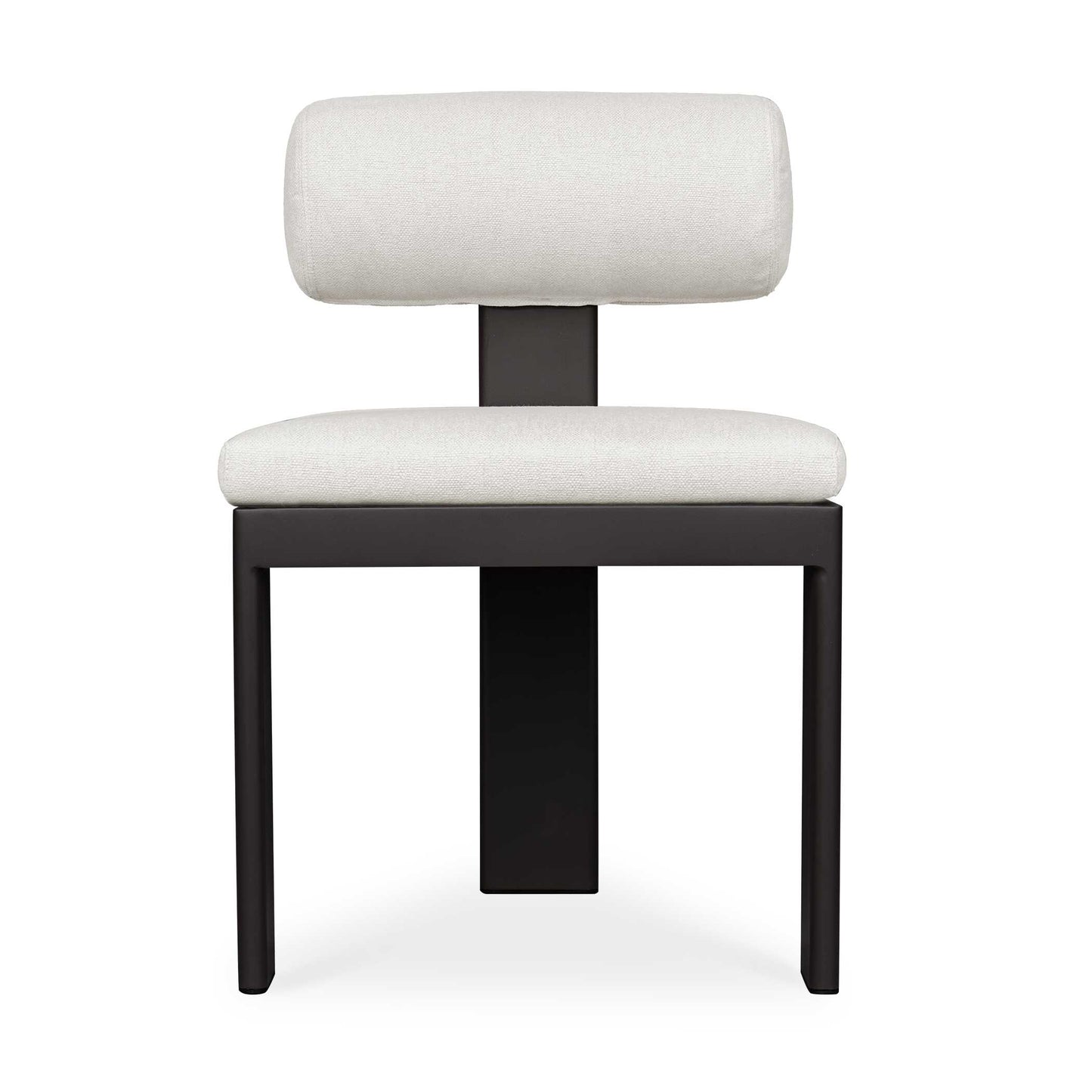 Bolster Back White Outdoor Dining Chair