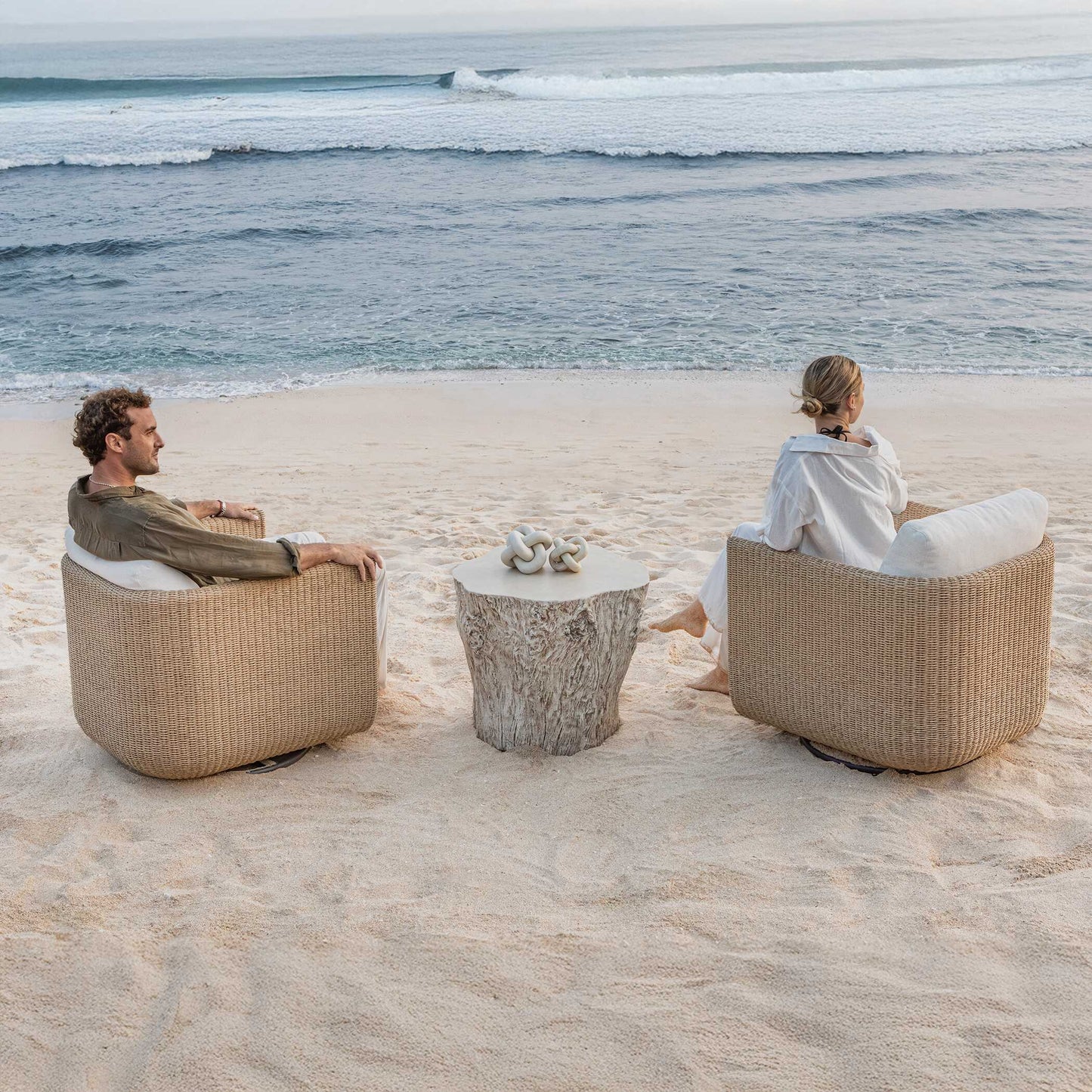 Oakmont White Outdoor Side Table