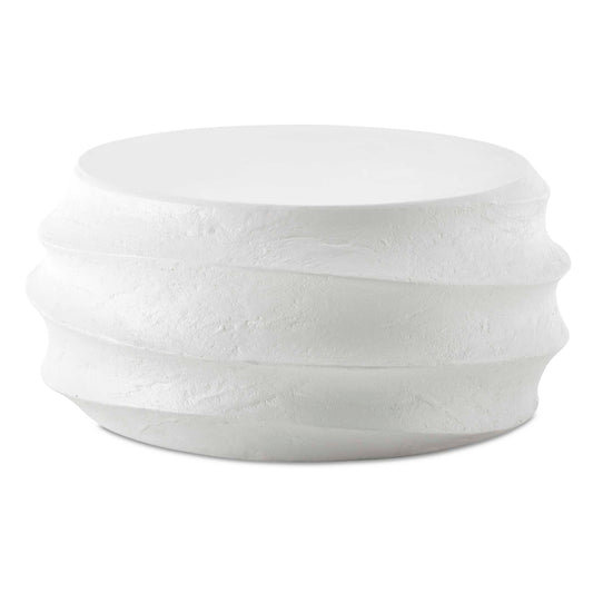Winded Outdoor White Coffee Table