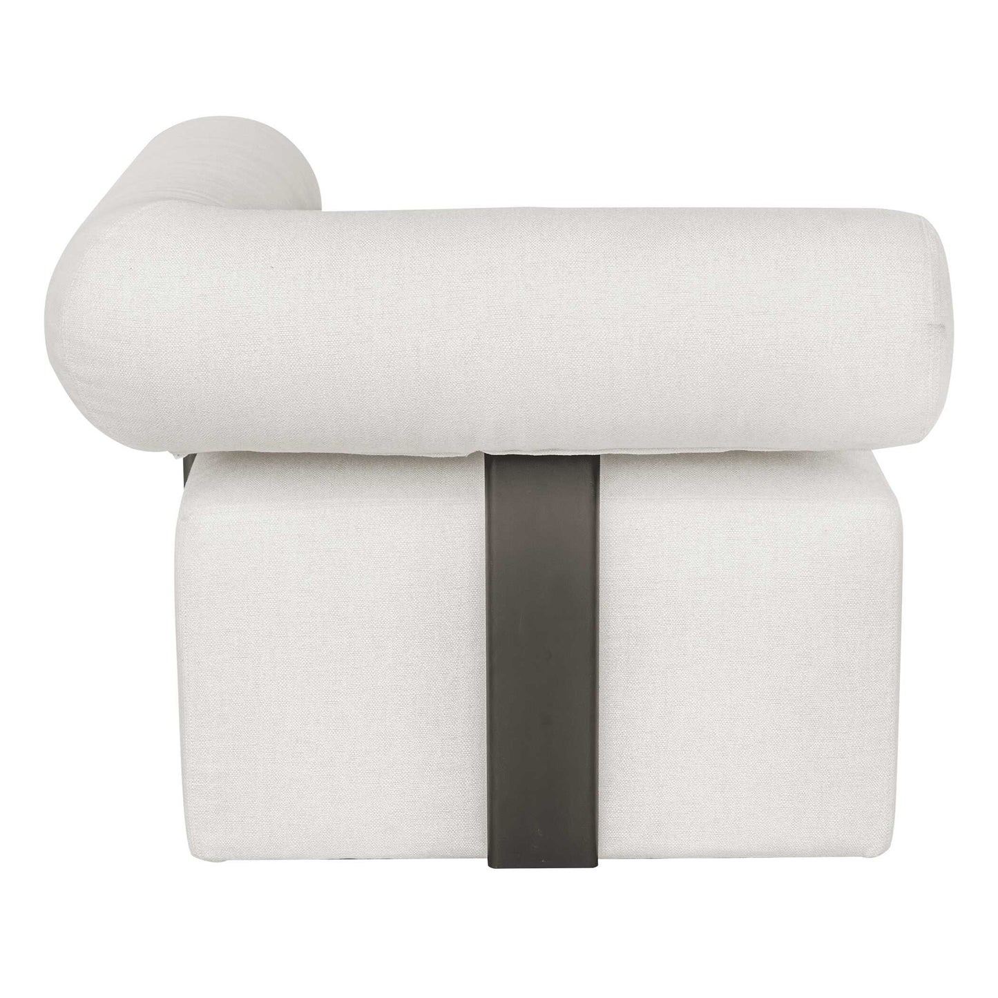 Bolster Back White Outdoor Corner Sofa
