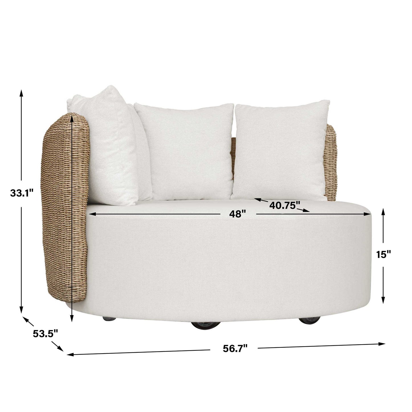Sunset Outdoor Round Swivel Day Bed