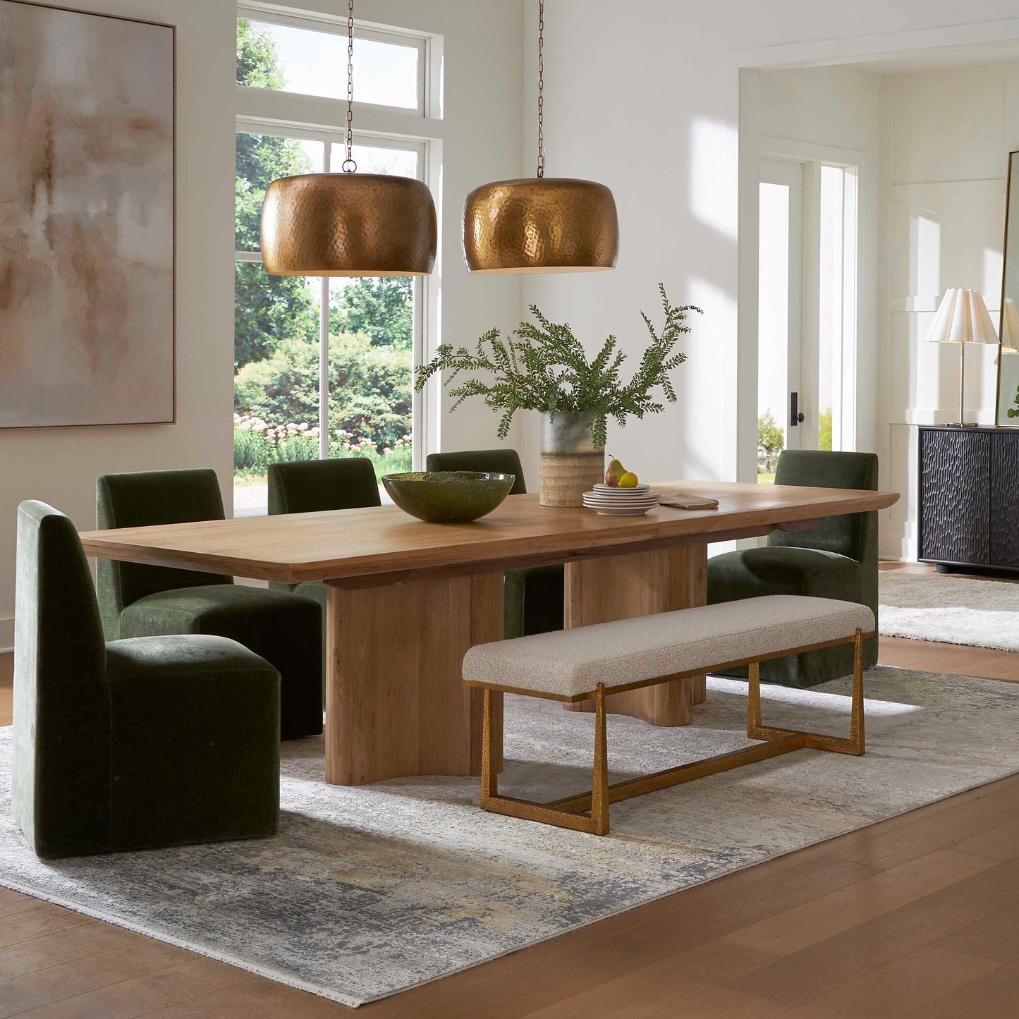 Moro Armless Moss Dining Chair