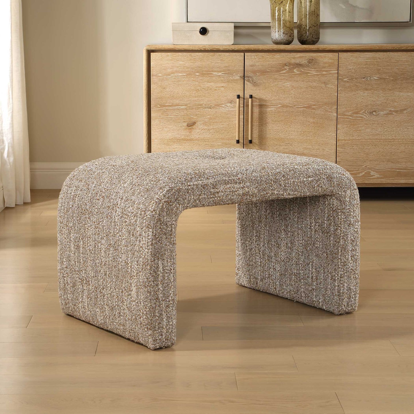 Leora Upholstered Modern Small Bench