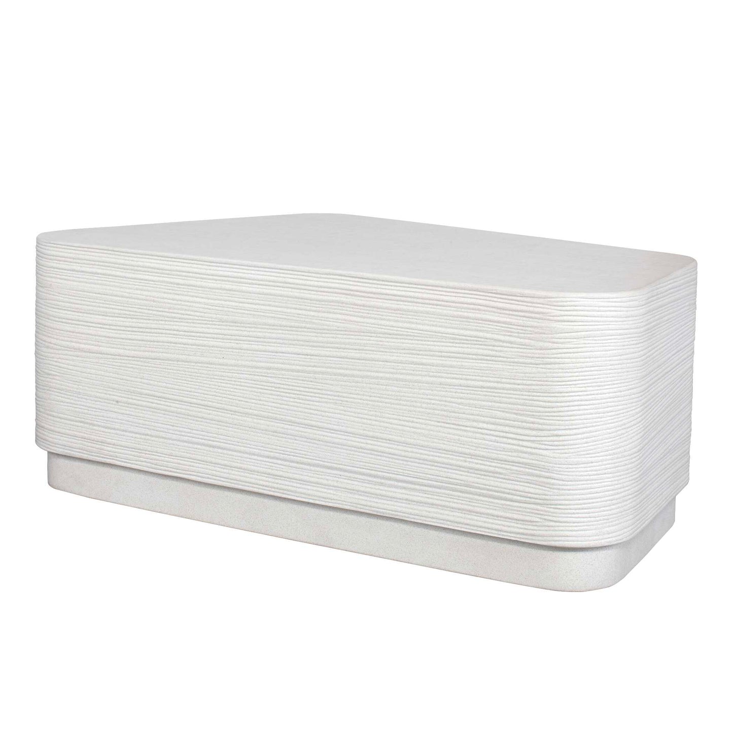 Saltwater White Concrete Coffee Table