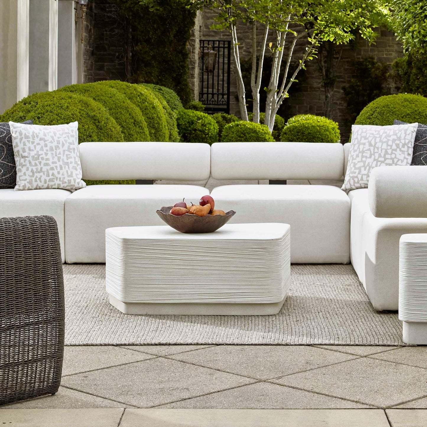 Saltwater White Concrete Coffee Table