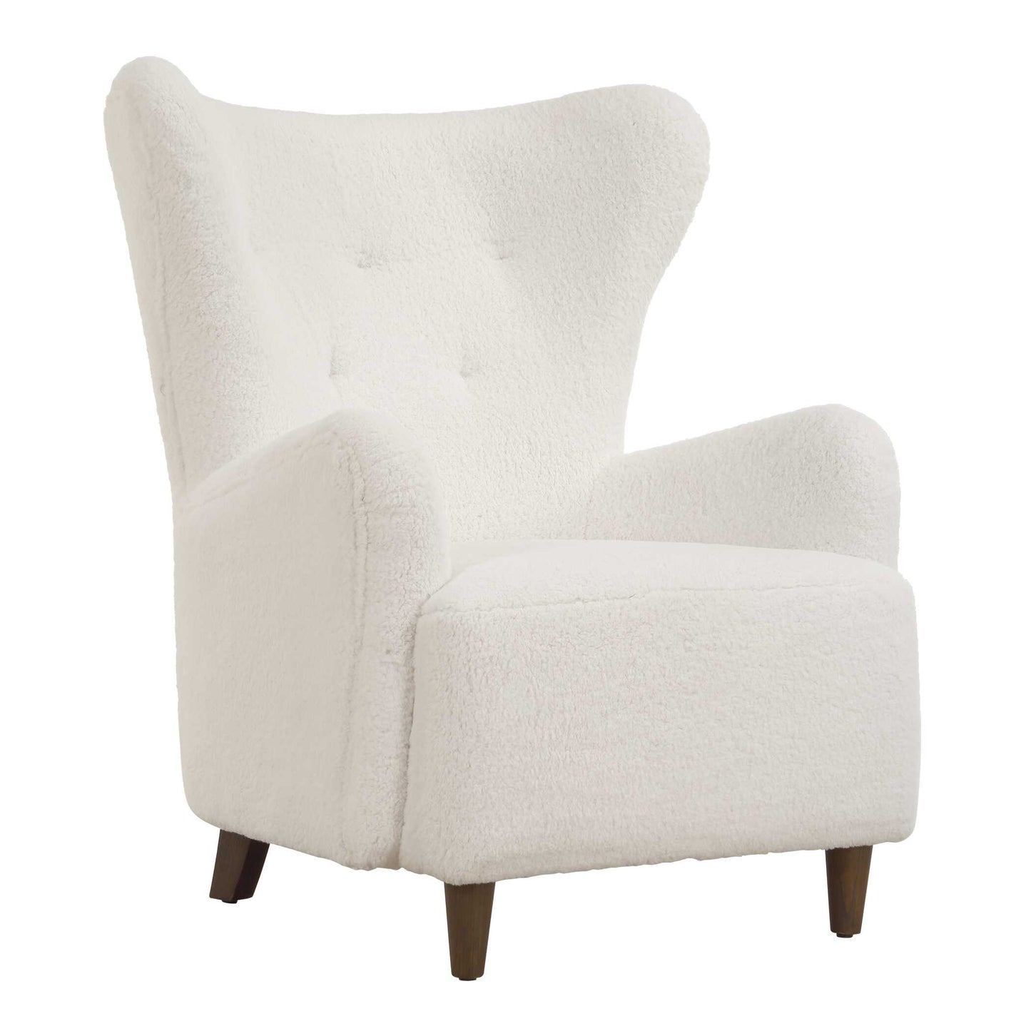 Ingel White Wingback Armchair