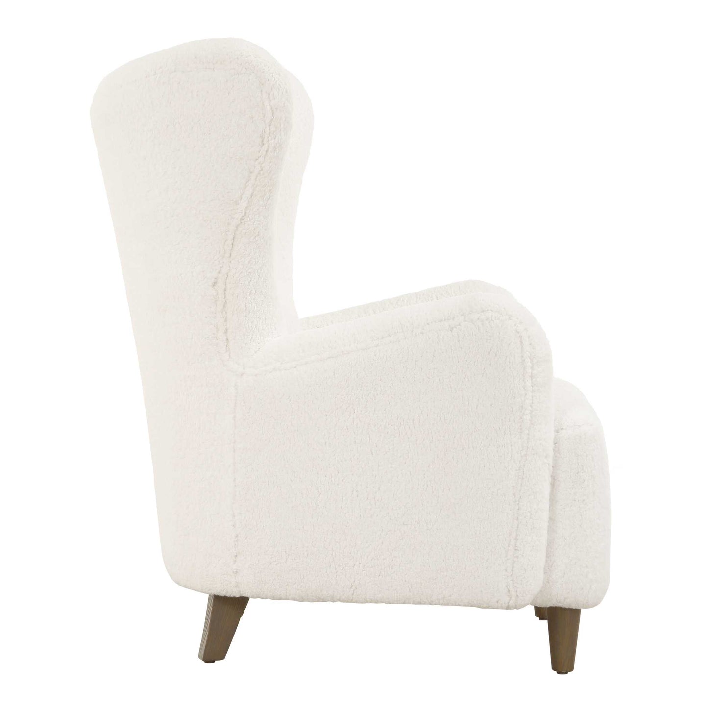 Ingel White Wingback Armchair