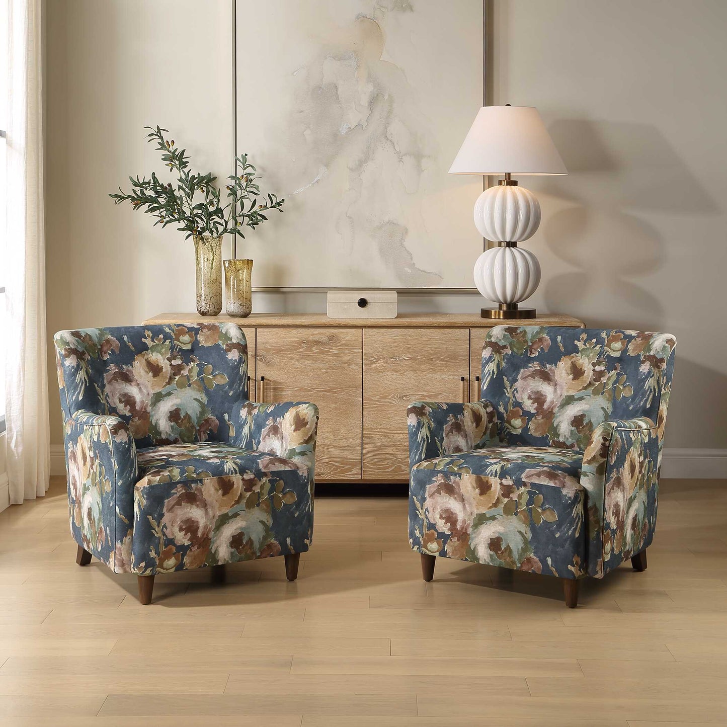 Lainey Floral Upholstered Armchair