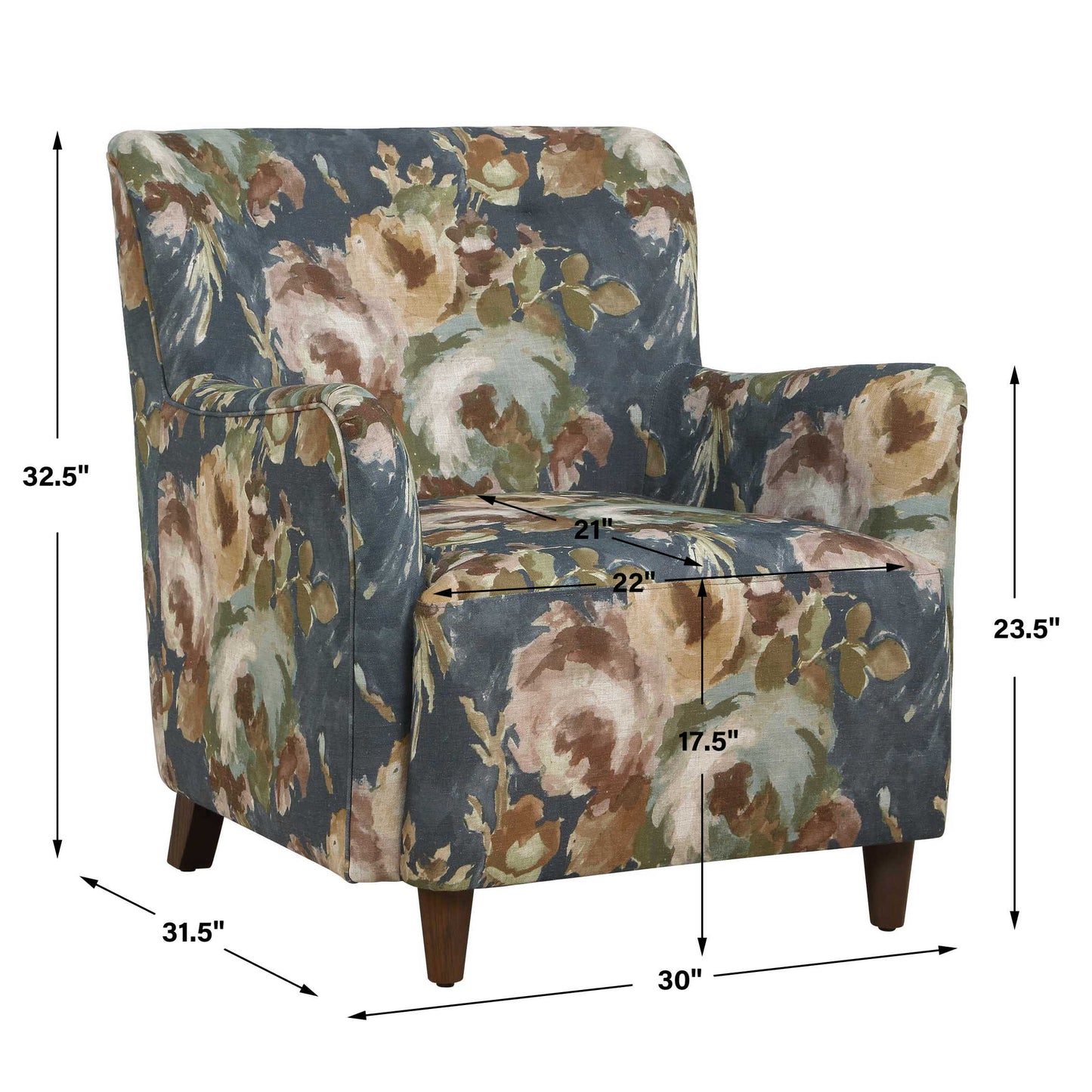 Lainey Floral Upholstered Armchair