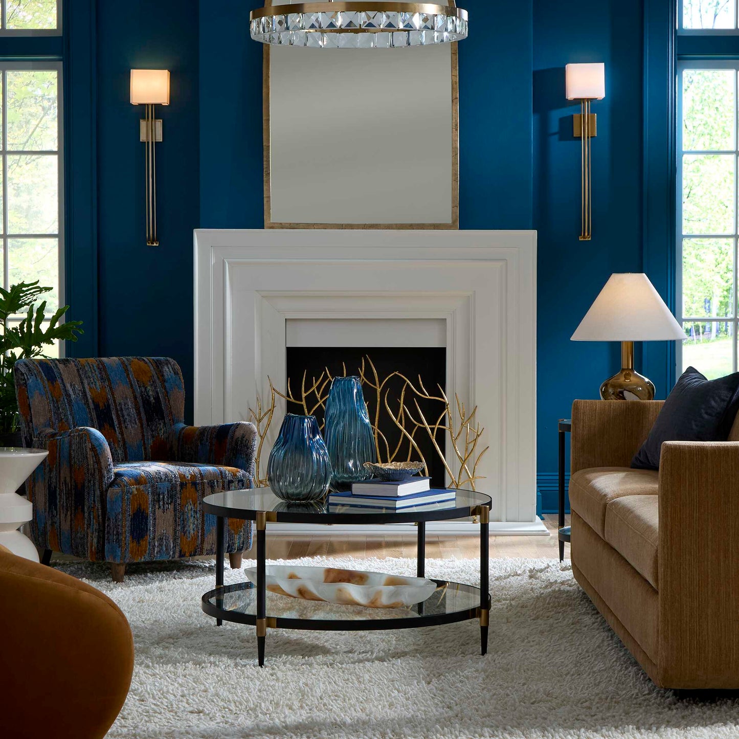 Lainey Upholstered Ikat Armchair