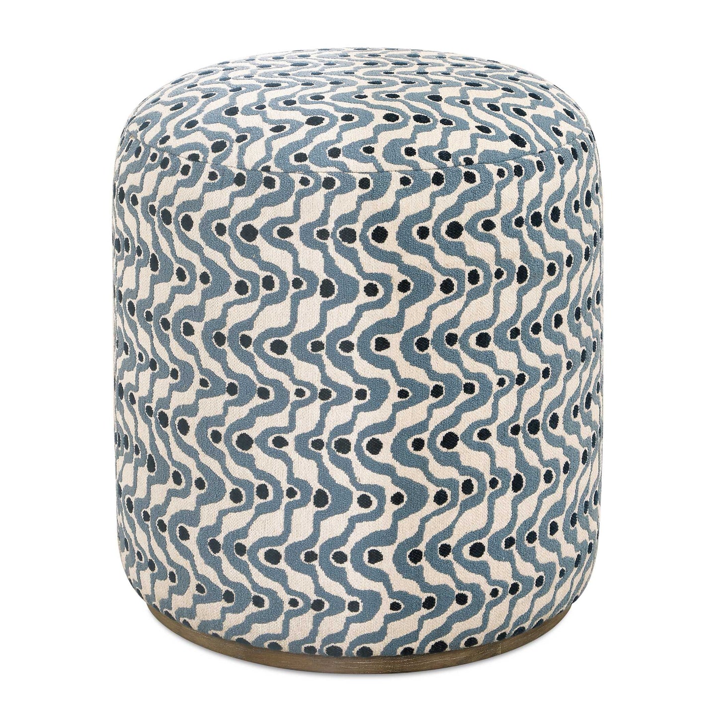 Cas Blue Fabric Ottoman