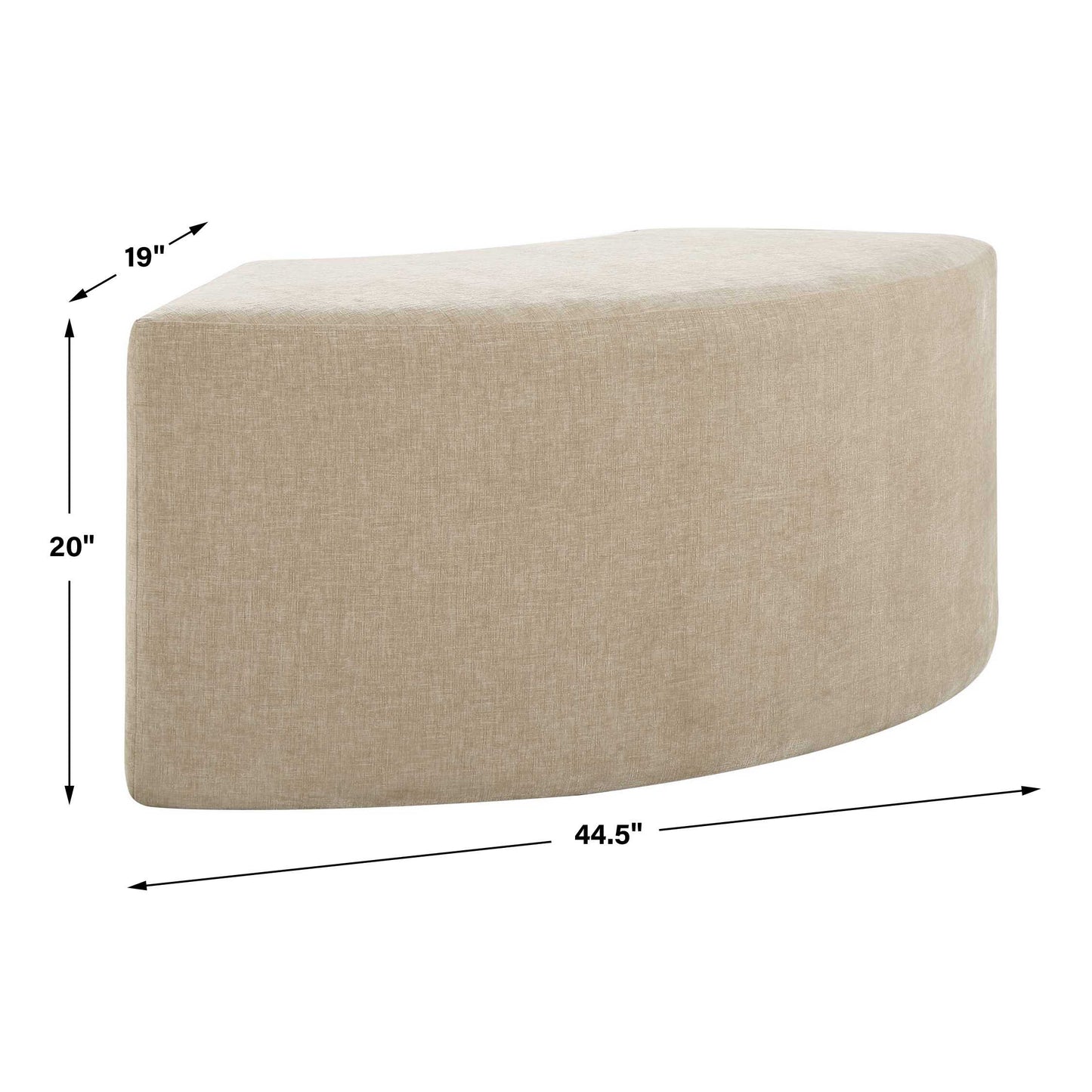 Khai Rounded Plush Dining Bench