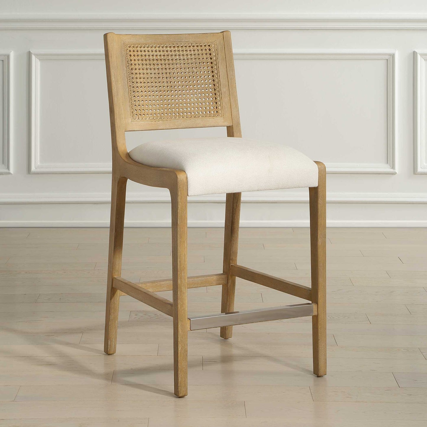 Interweave Coastal Rattan Counter Stool