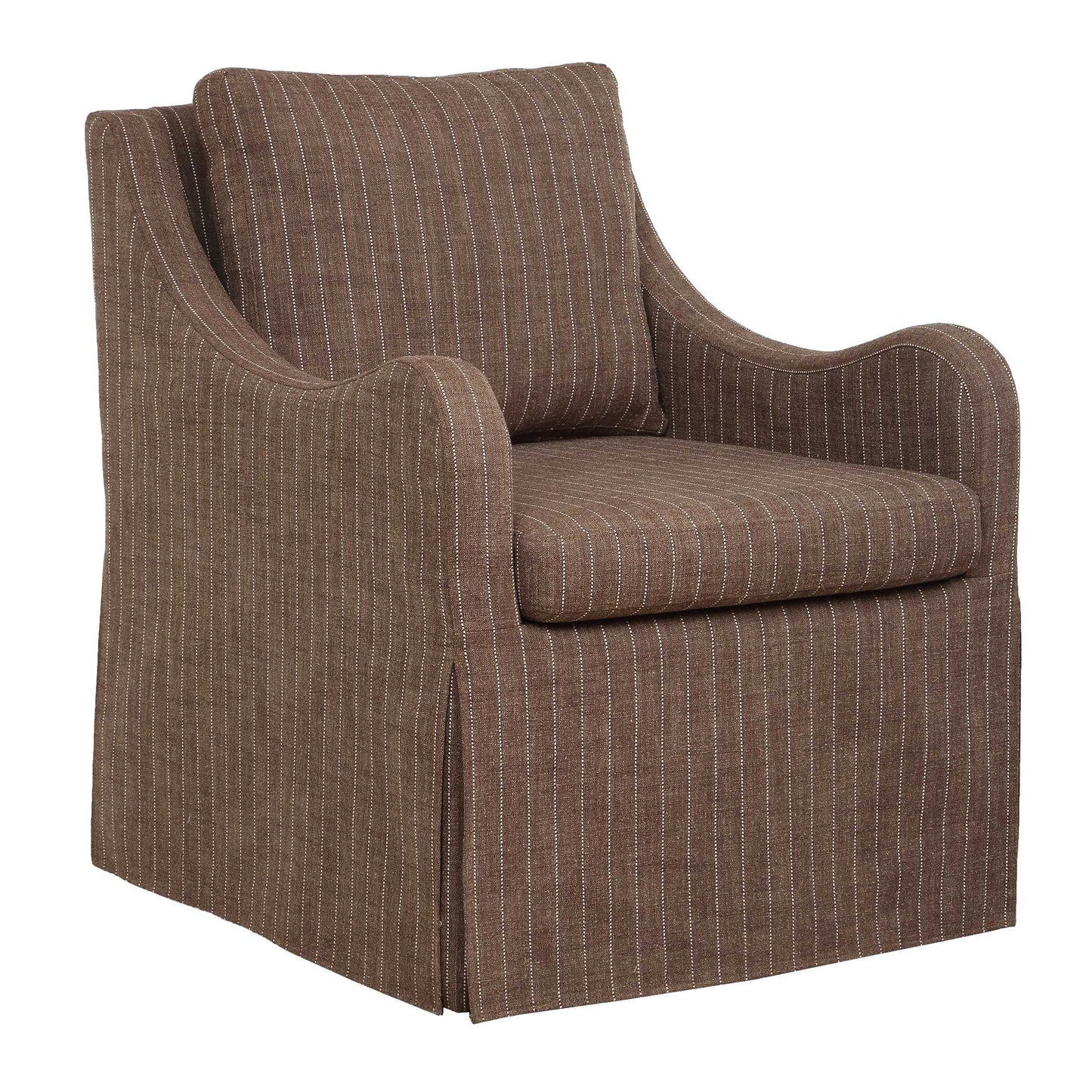 Luisa Pinstripe Swivel Chair