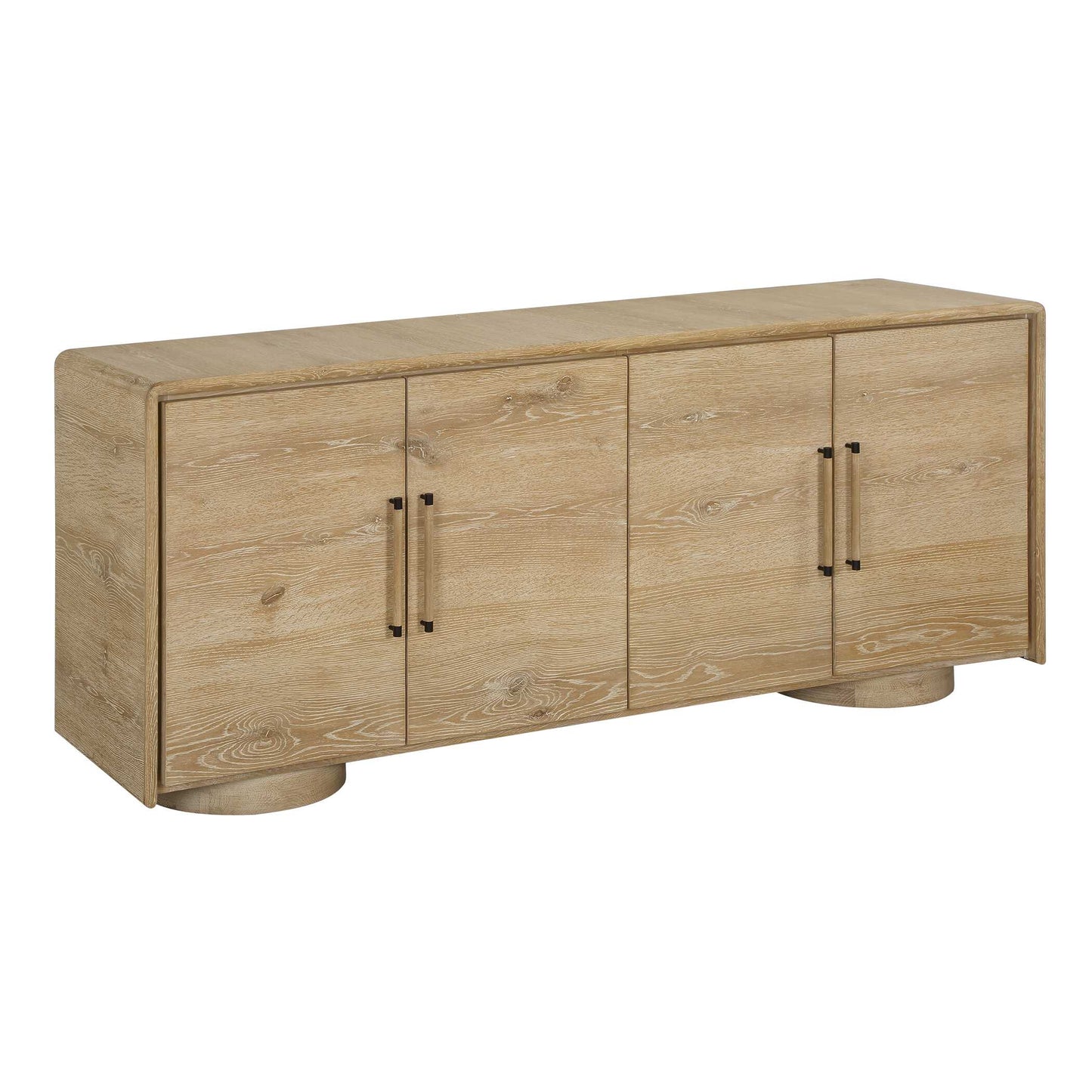 Evanston 4 Door Natural Oak Cabinet