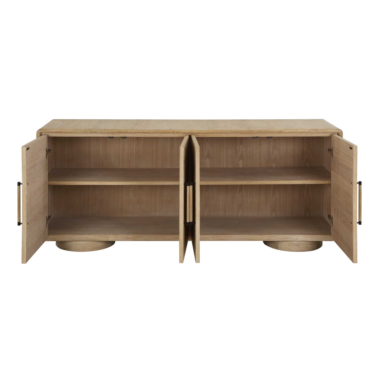 Evanston 4 Door Natural Oak Cabinet