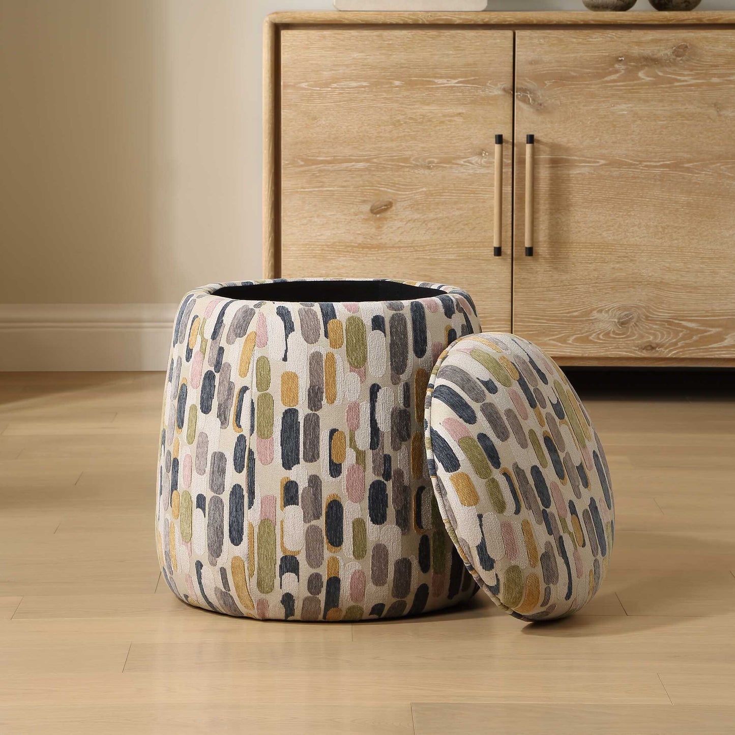 Arem Upholstered Multi-Color Ottoman