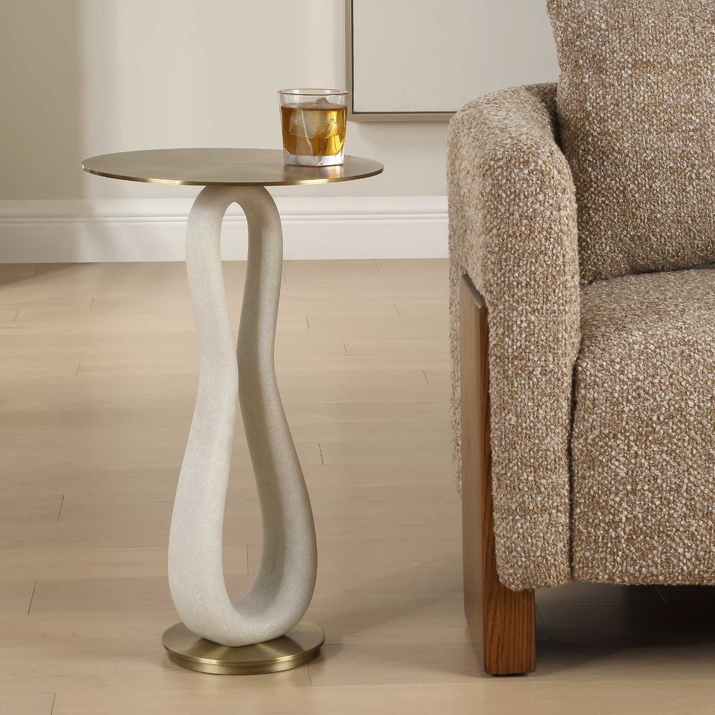 Sonia Modern Brass Accent Table