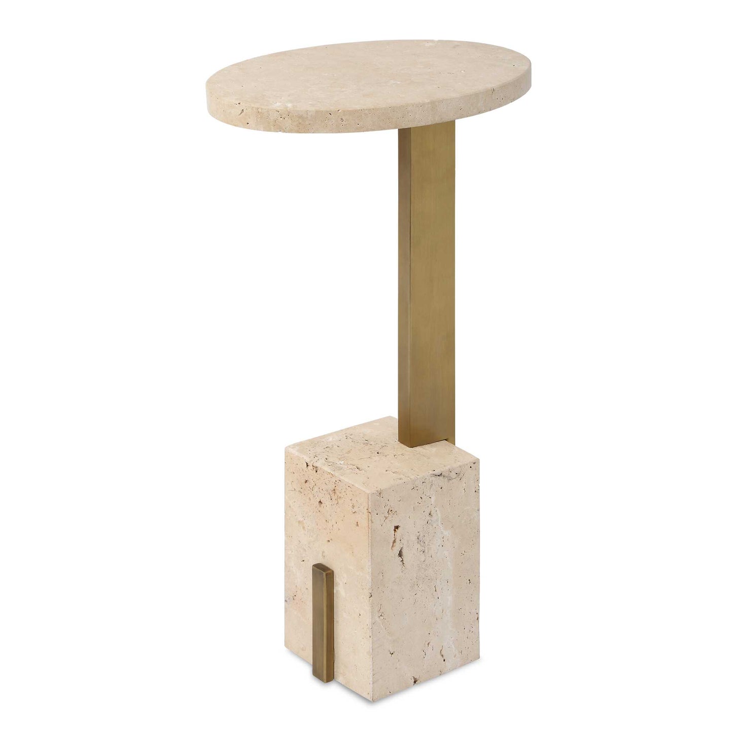 Feranno Travertine Accent Table