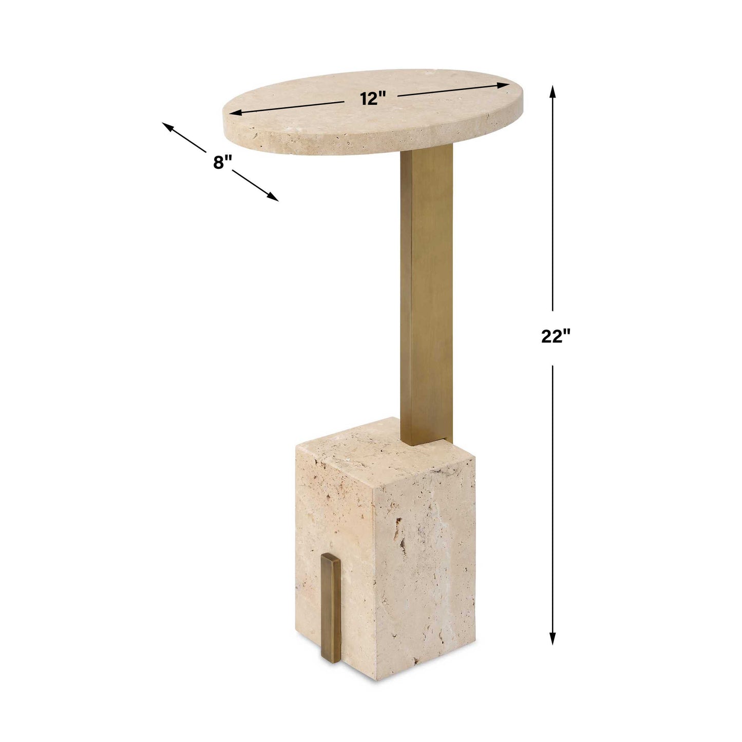 Feranno Travertine Accent Table