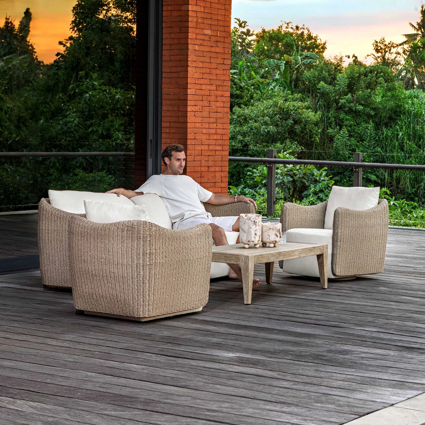 Kirkham Indoor-Outdoor Wood Coffee Table