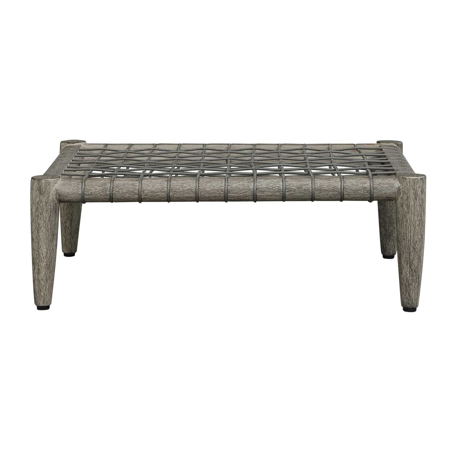 Borneo White Cushion Outdoor Ottoman