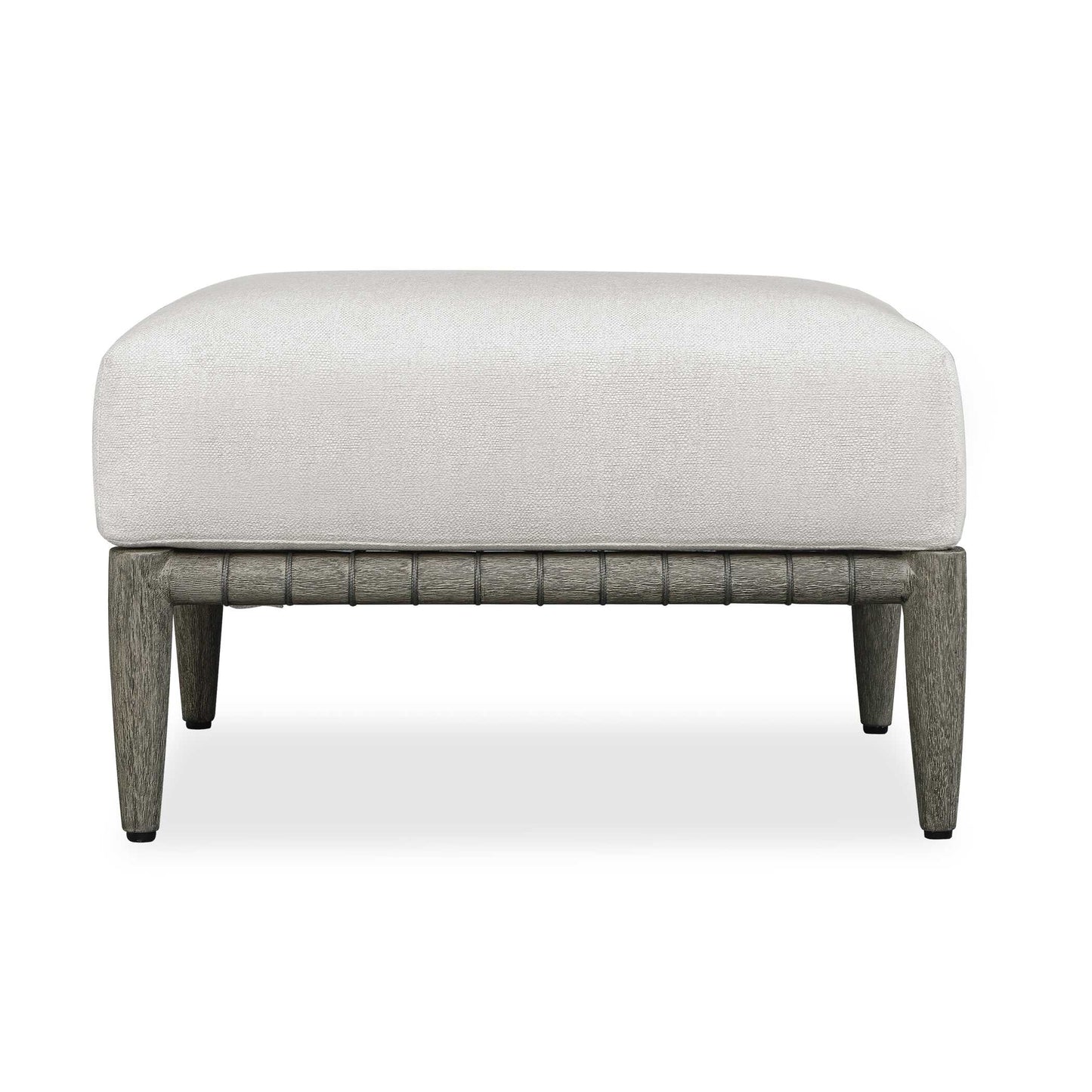 Borneo White Cushion Outdoor Ottoman