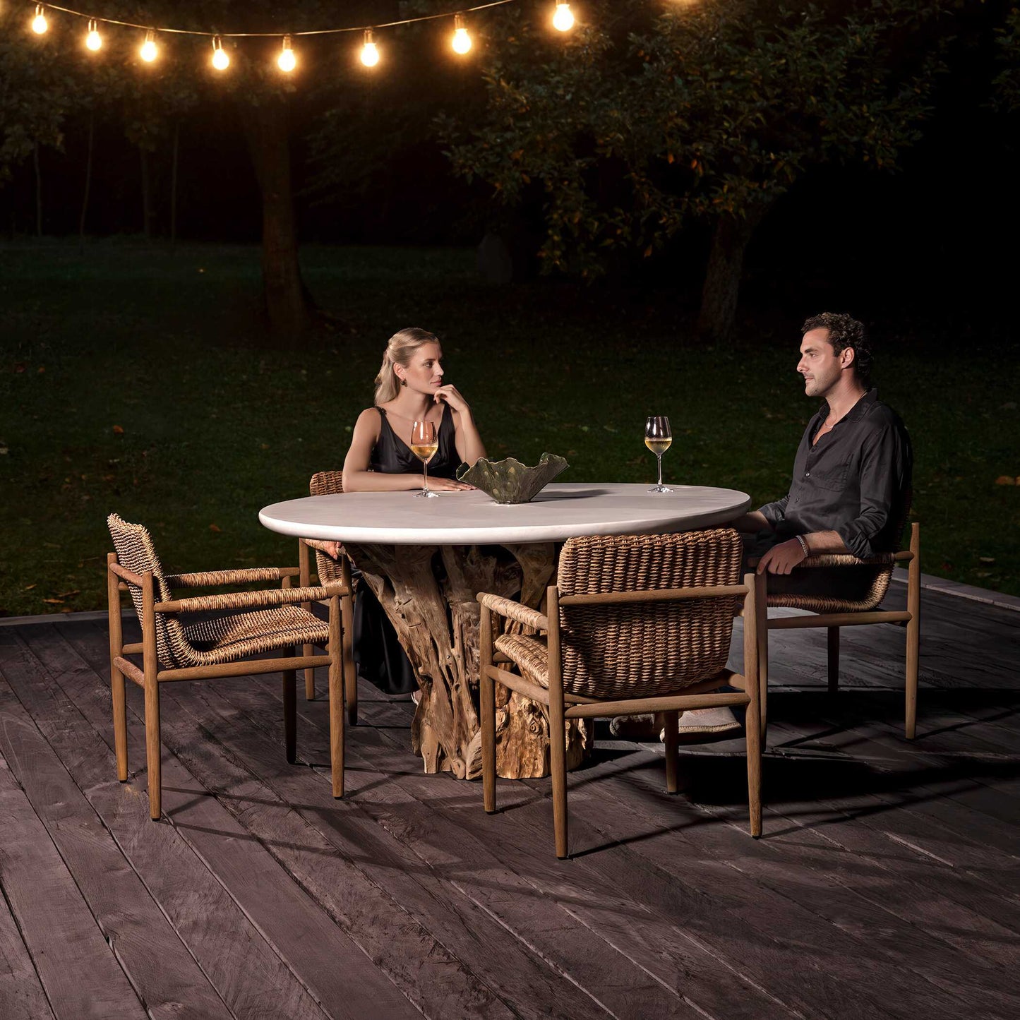 Sumba Golden Flax Outdoor Dining Chair