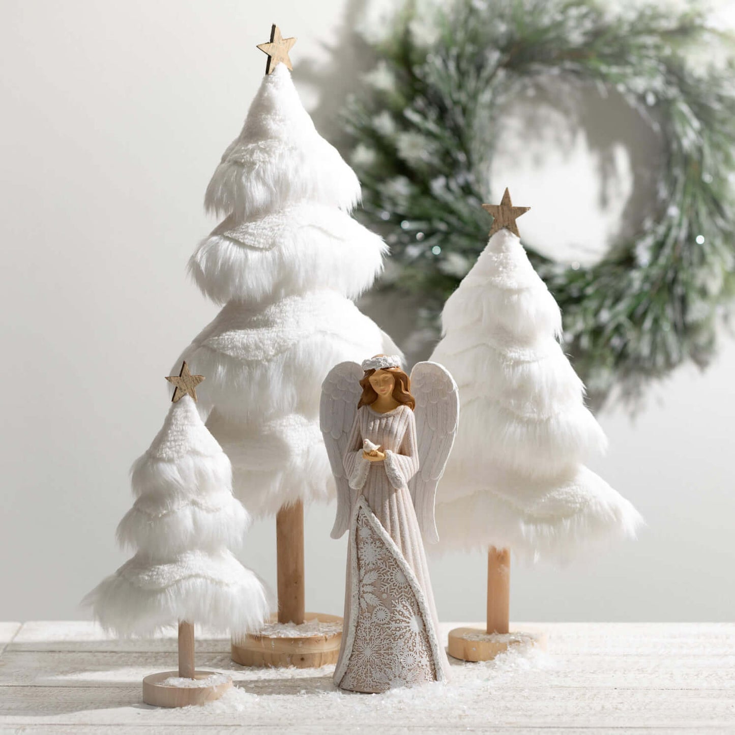 Faux Fur Christmas Tree Set